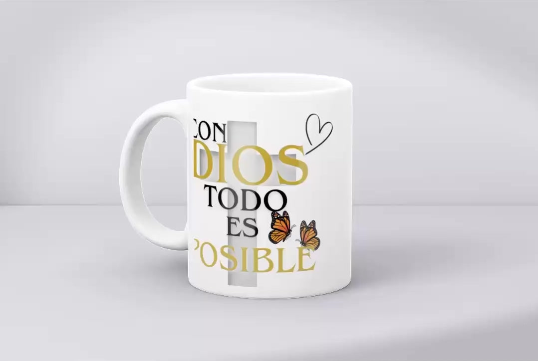 Mug Con Dios todo es posible